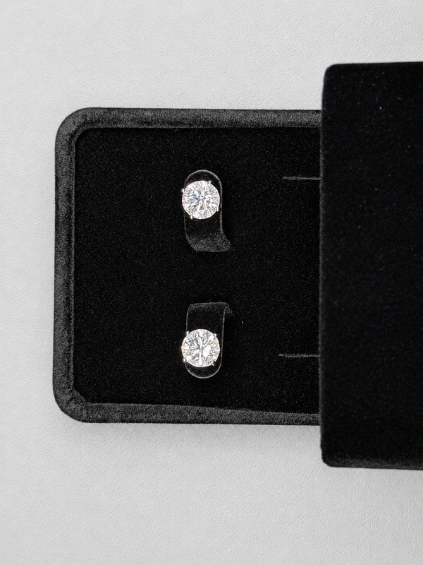 Moissanite Stud Earrings β D VVS 1ct