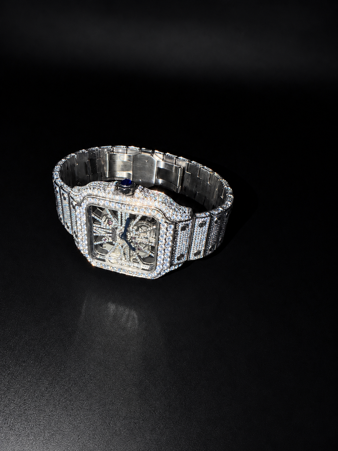 Iced watch and studs combo